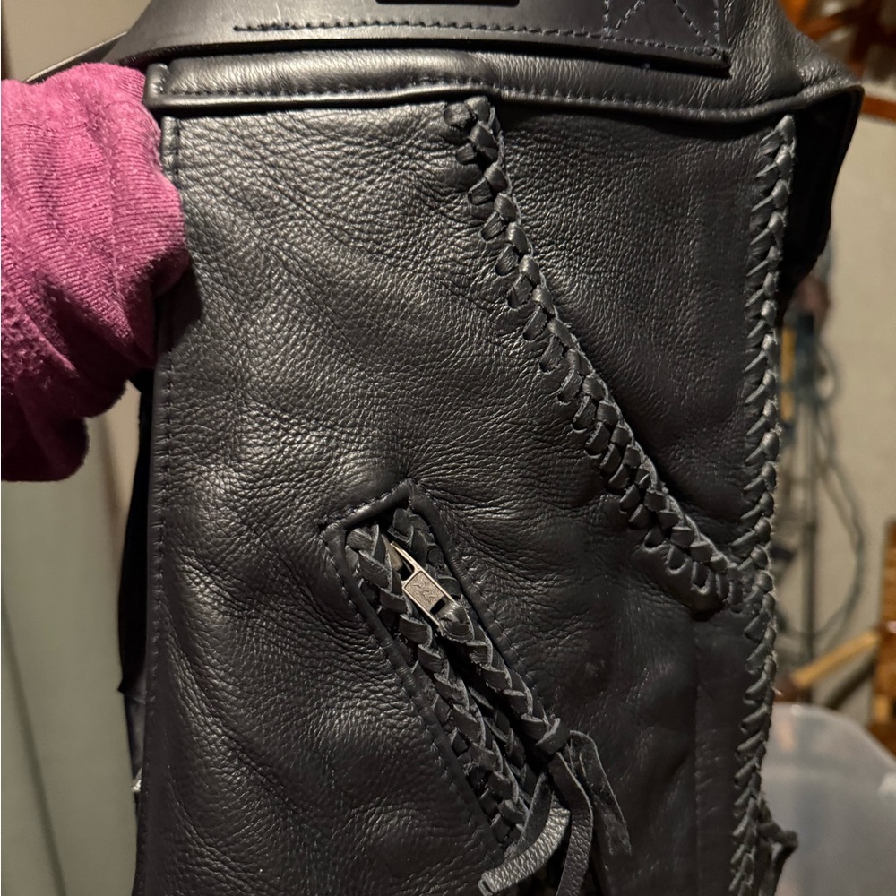 Willie G Black Leather chaps